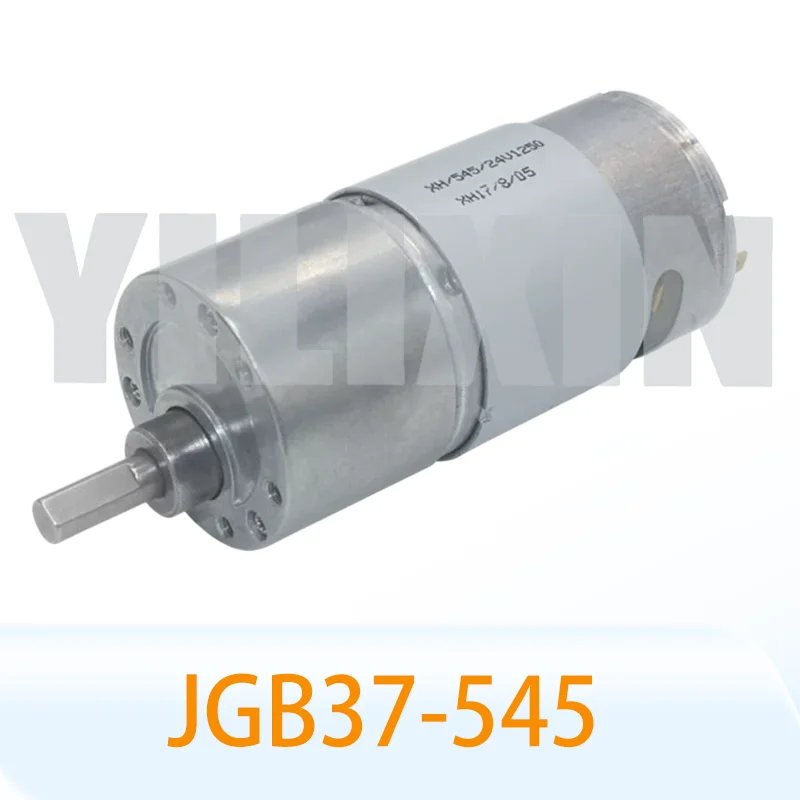 Without Bracket JGB37-545 DC 24V 8/12/23/37/47/70/110/200/330/625/1000RPM High Torque All Metal Gear Box Electric Motor view 4