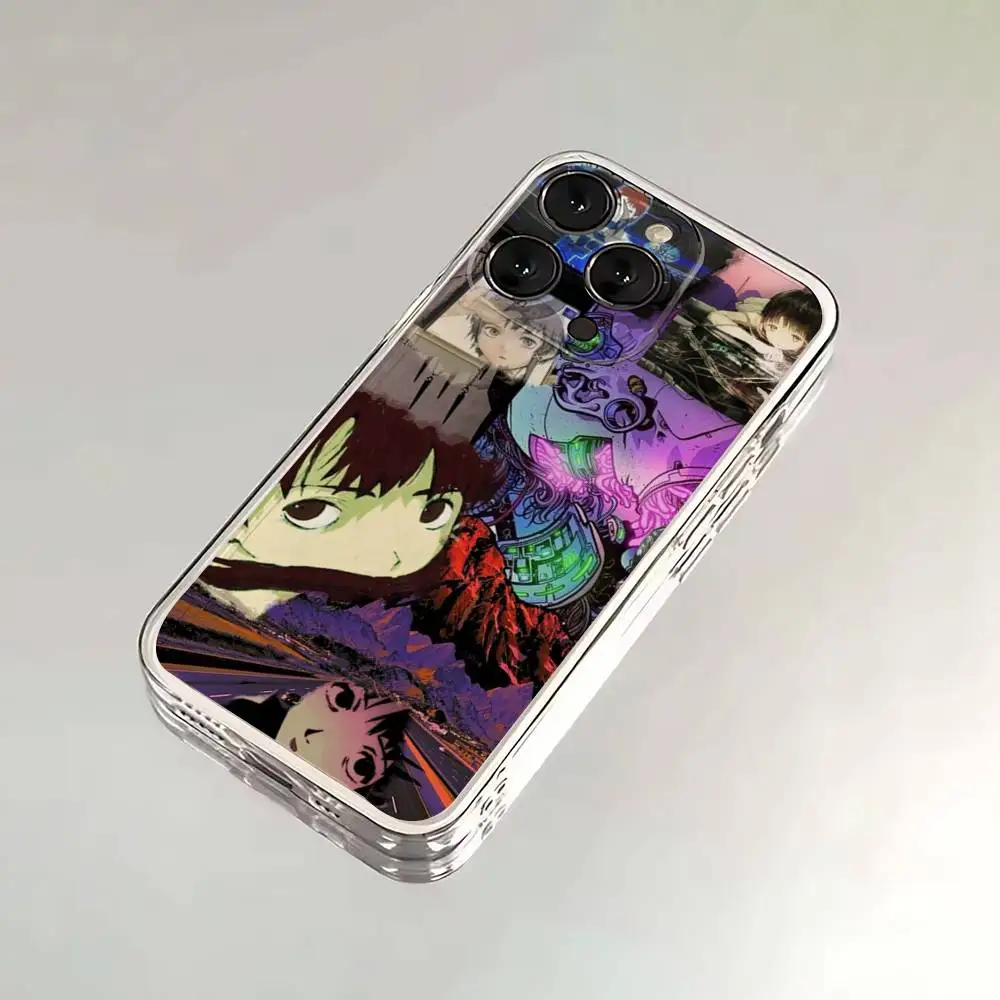 Seriële Experimenten L-Lain Telefoonhoesje Voor iPhone 16,15,14,13,12,11,17 Pro,Max,Plus,X,XS,XR,SE,Mini Transparante Soft Cover