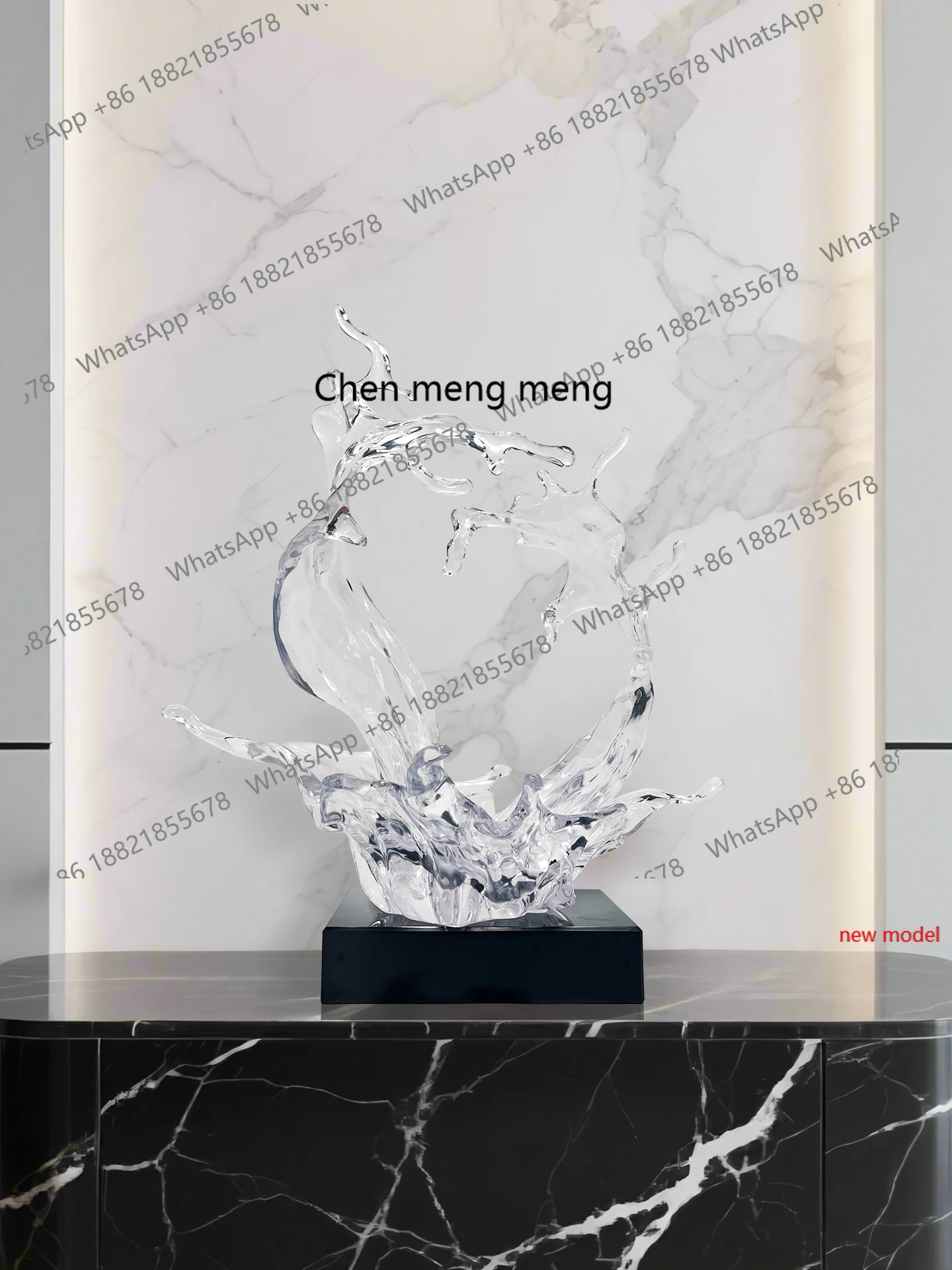 H178H178Simple abstract art, sculpture ornaments, hotel lobby glass window abstraction, floor decoration