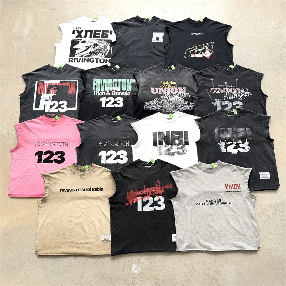 

Washed RRR123 Limited Edition Sleeve Cut Short-sleeved T-Shirt Men Women High Quality RRR-123 Tank Tops T Shirt Tee Tops