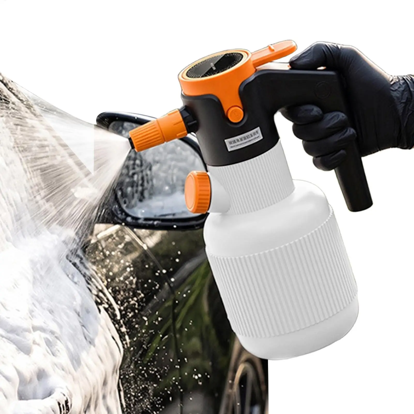 Car Wash Sprayer 1.5L Adjustable Nozzle USB Rechargeable Washer Automotive Foam Sprayer for Commercial Industrial Agricultural