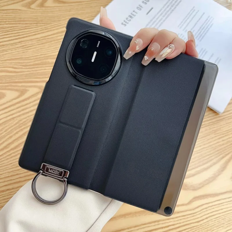 

Чехол для телефона с кронштейном для Huawei mate X6, противоударная задняя крышка с кольцом mate X5 X3, держатель-подставка, откидной чехол