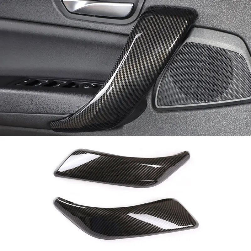 

For BMW 1 2 Series F20 F21 F22 F23 2012 - 2017 2pcs ABS Carbon Fiber Texture Interior Door Handle Pull Cover Protective Trim