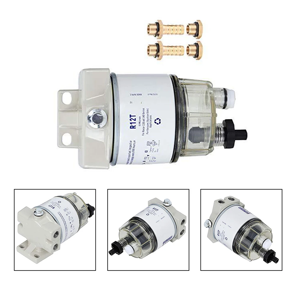 High Efficiency R12T Complete Fuel Filtering System Tailored Specifically for 38 Inch NPT Outboard Motor Compatibility