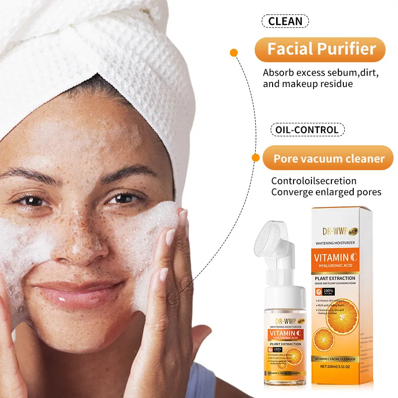 

Очищающий мусс с койевой кислотой и куркумой, 100 мл, нежное, не раздражающее средство для умывания с витамином С, для контроля жирности кожи, пенообразующее средство для лица