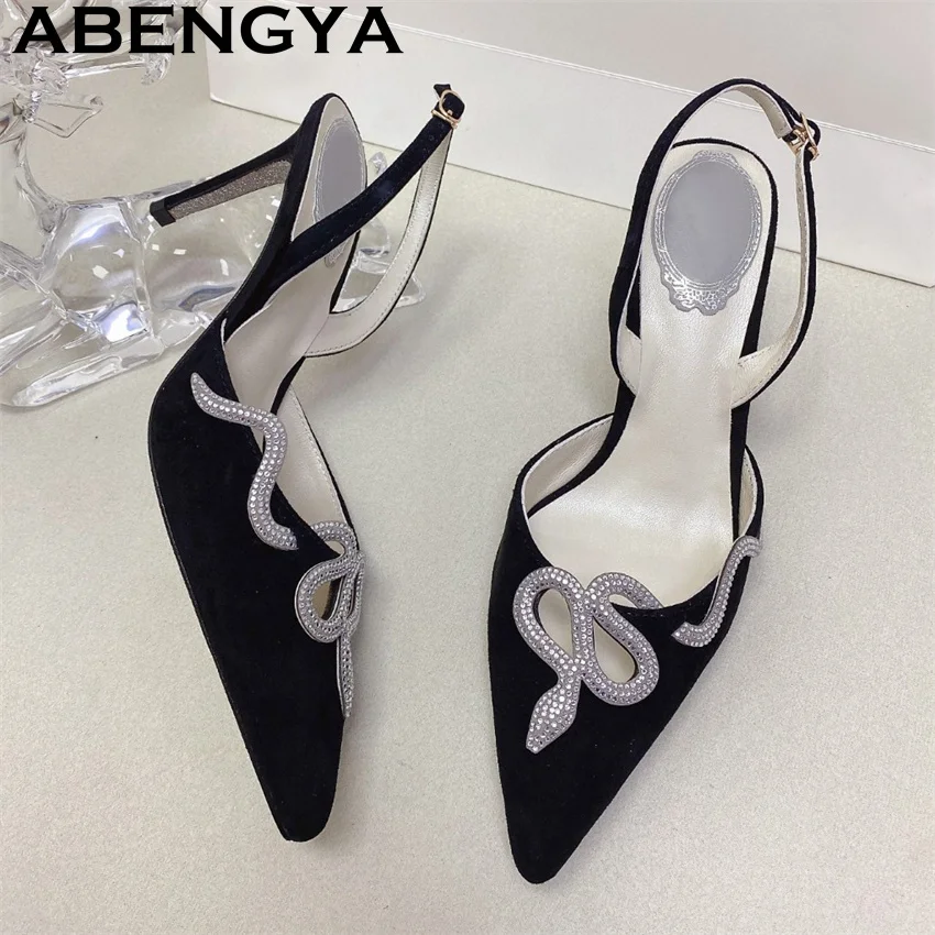 

S-shaped Hollow Pointy Toe High Heels Sandals Women Fashion Dress Party Shoes Women Summer Sexy Gladiator Sandalias de Mujer