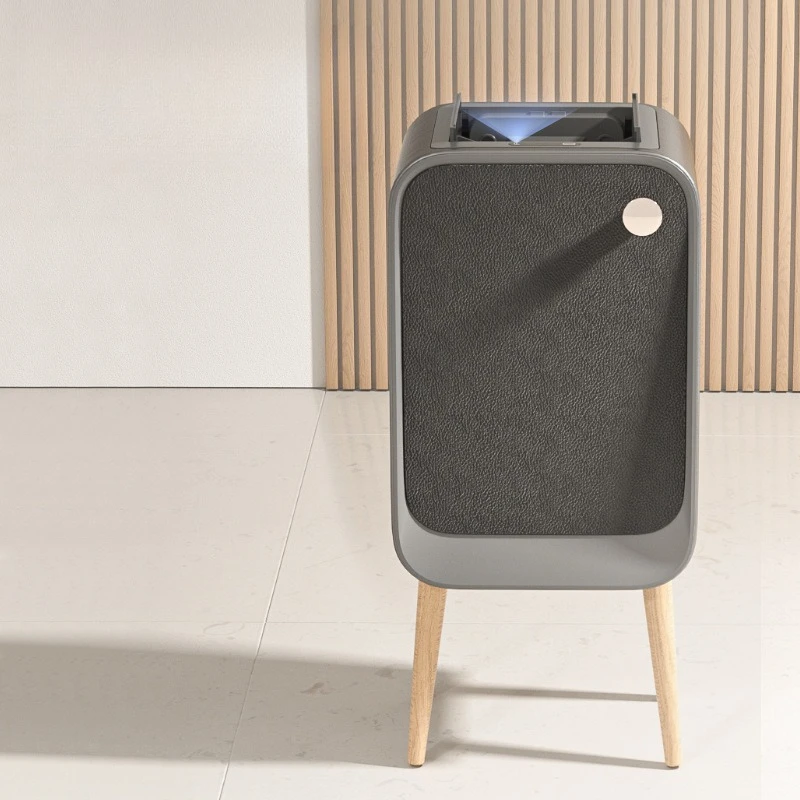 

Smart sensor trash can with cover kitchen living room bathroom tall large