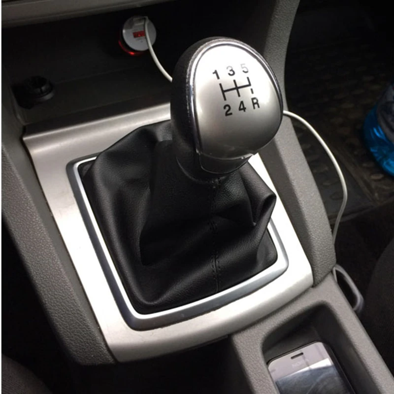 Manueller Schaltknauf, 5/6 Geschwindigkeiten, für Ford Focus 2 MK2 FL MK3 MK4 MK7 MONDEO GALAXY FIESTA, silberfarben, schwarz, Gamasche, Kofferraumabdeckung – Detail 23