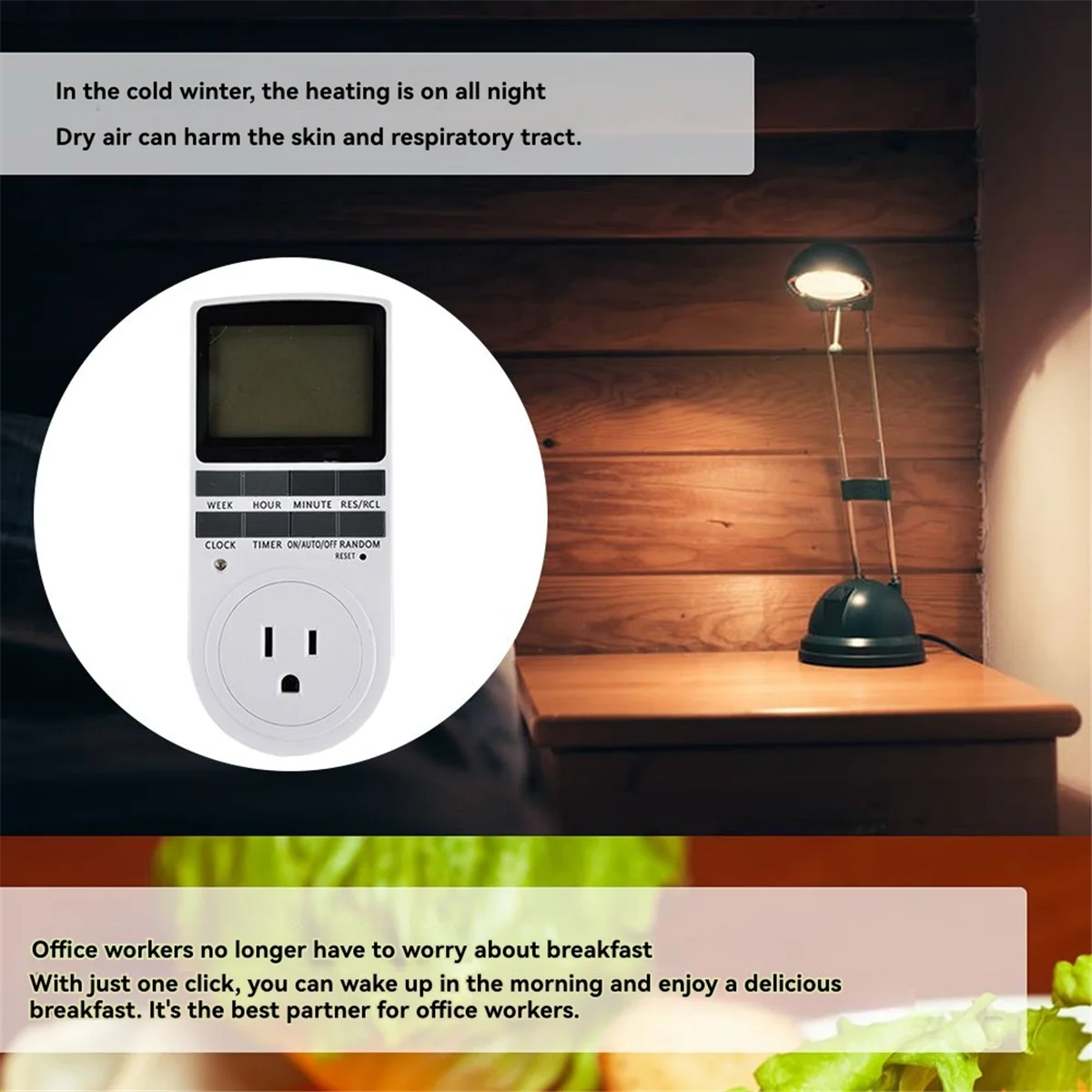 Intelligent Digital Temperature Controller AU Switch Socket 240V 50Hz LCD Display Indoor Timing Power Switch AU Plug