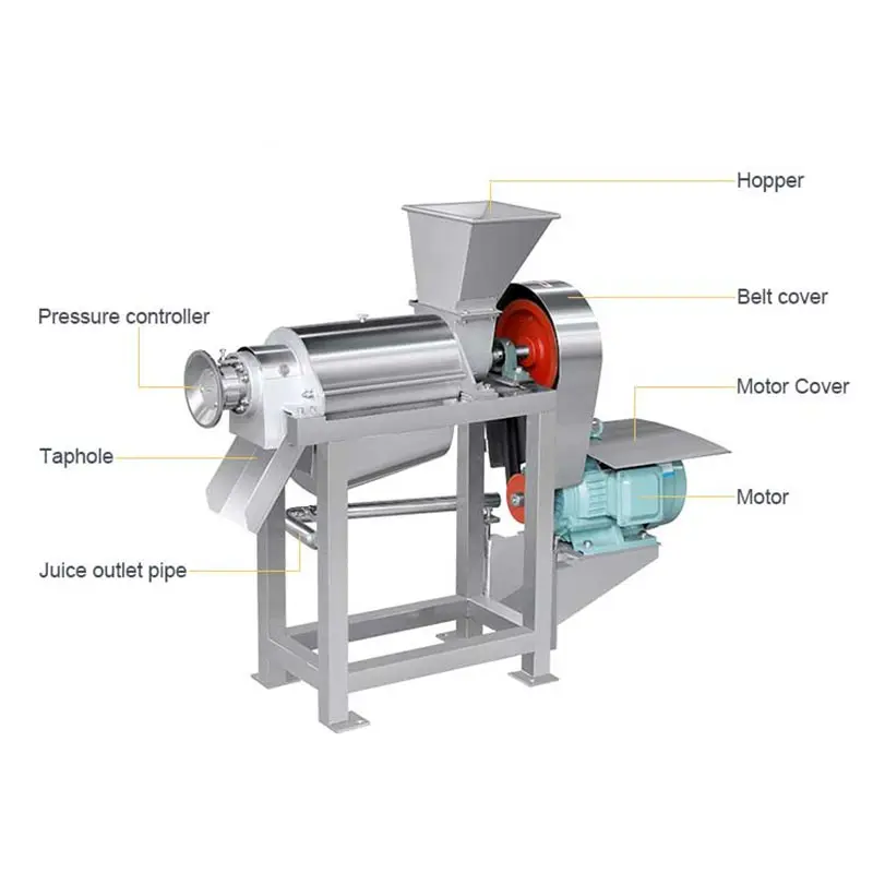 Fruit Pulp Machine Pineapple Tomato Mango Cold Press Extract Pulp Pulper Coconut Milk Fruit Juice Extractor Machine