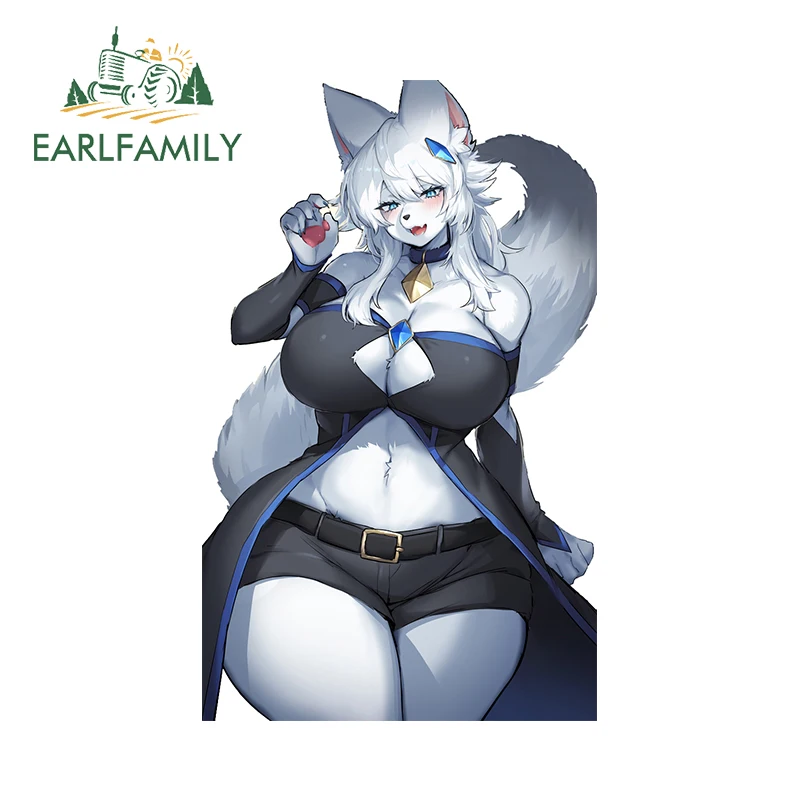 

EARLFAMILY 13cm X 8cm Nyova Furry Animal Waifu Car Stickers NSFW Booty Uniforms Ahegao Decal Waterproof Windows Accessories