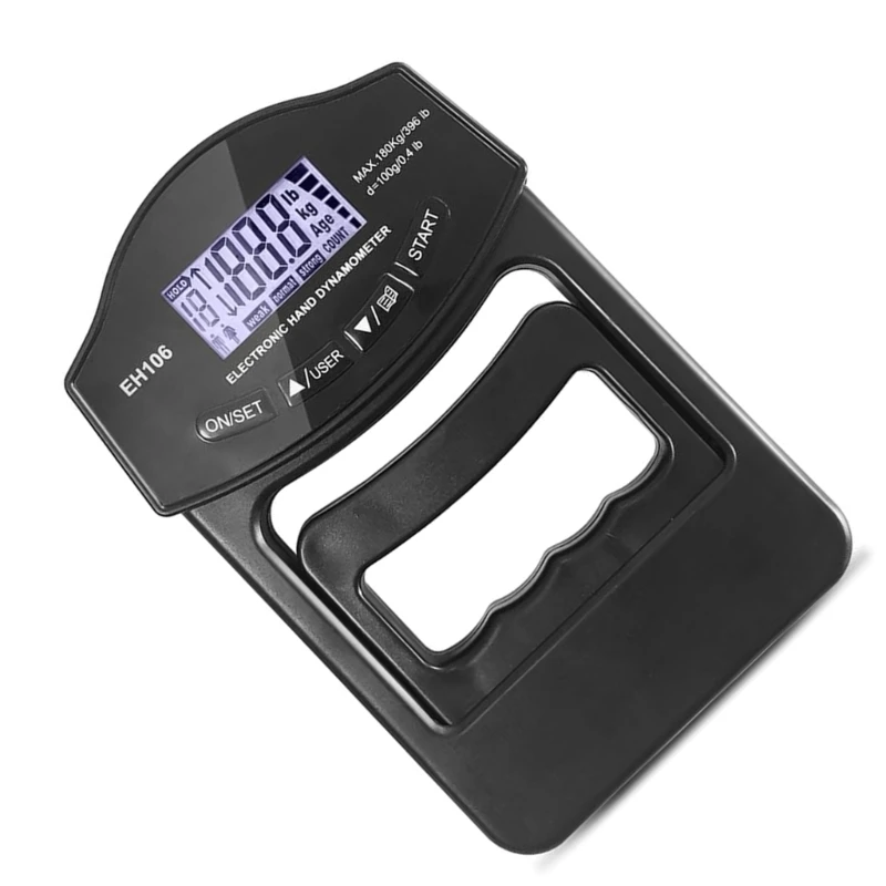 Electronic Grip Strength Gauge Digital Hand Strength Meter Hand Dynamometer Hand Force Meter Backlit Grip Strengthener