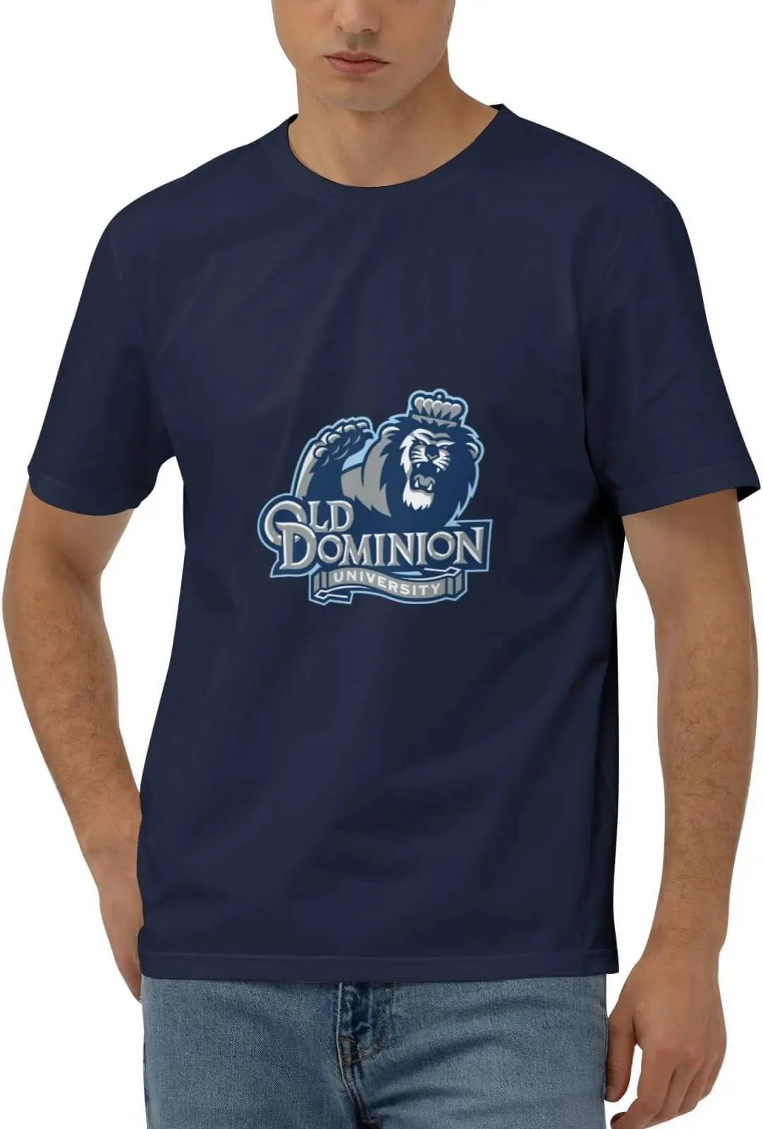 Old Dominion  Logo Men'S Short Sleeve Tees,Men'S 170g Combed Cotton Short Sleeve T-Shirt