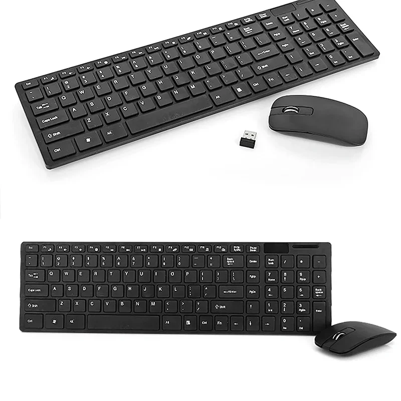 2.4G Wireless Keyboard Mouse Set Silent Key Board and Mouse Combo Kit Ultra Slim Keyboards with Protective film For Laptop PC