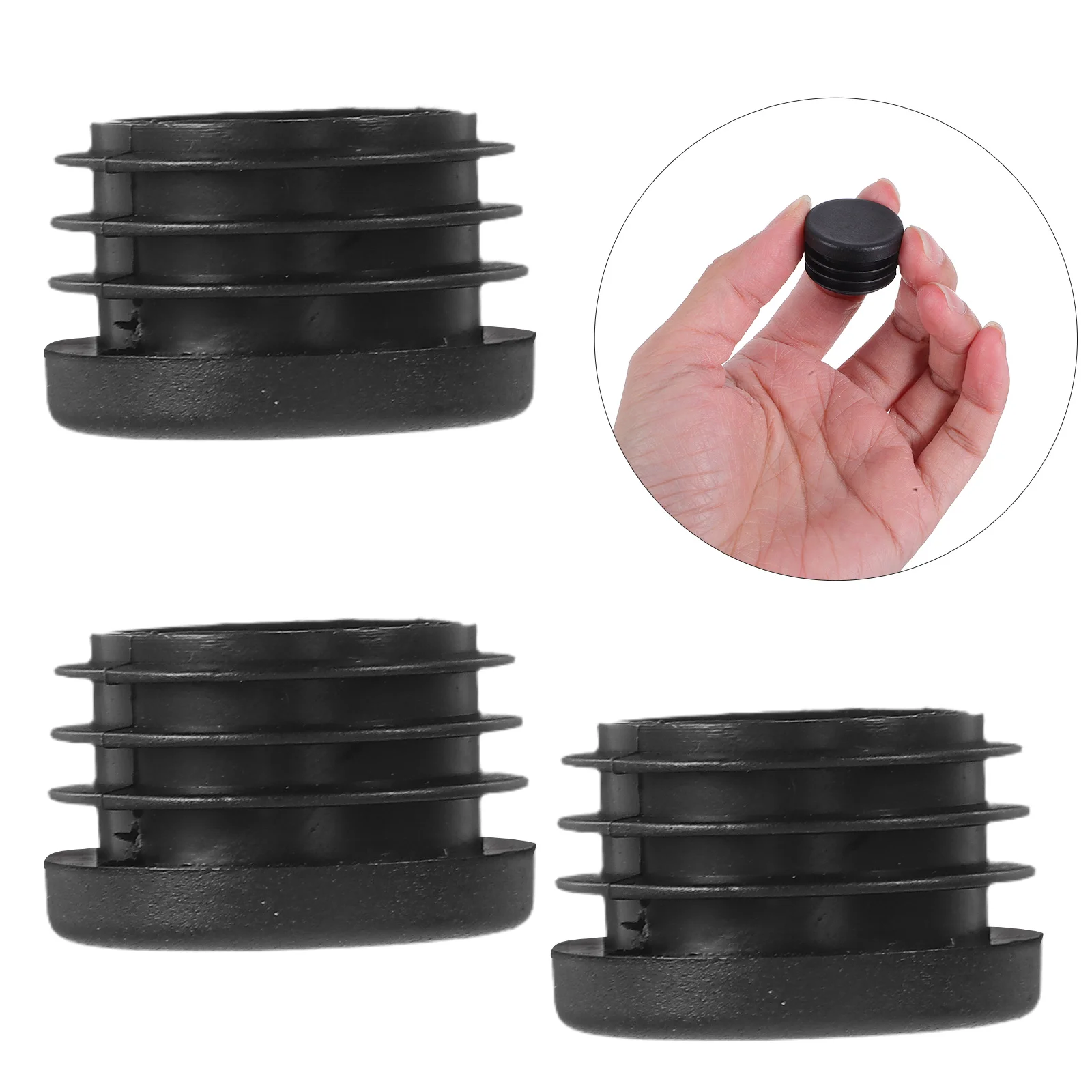 

Table and Chair Foot Cover Black Plastic Plug End Caps niture Leg Toe Bumpers Pads