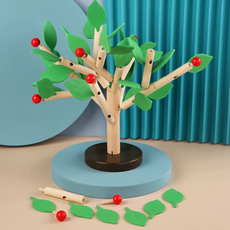 LazyChild Kindergarten Educational Disassembly Assembly Toy Model Wooden Baby Gift Kids Manual Plug Leaf Building Blocks
