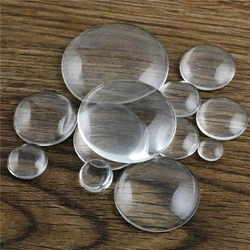 About10-50Pcs Transparent Glass Ring Face DIY Time Gemstone Crystal Drop Glue Patch Handmade Hairpin Necklace Pendant Jewelry Ac