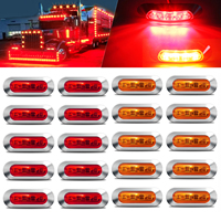 10pcs Universal LED Side Marker Indicator Lights 12V 24V Clearnce Lamp for Bus Truck Lorry Trailer Front Rear Tail Car Light