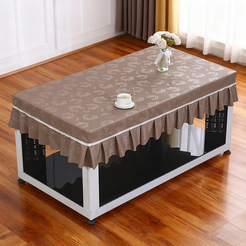 

Водонепроницаемый маслостойкий термостойкий квадратный чехол для покерного стола из искусственной кожи, коврик для чайного стола, варежка для духовки, простой домашний декор, пыленепроницаемый