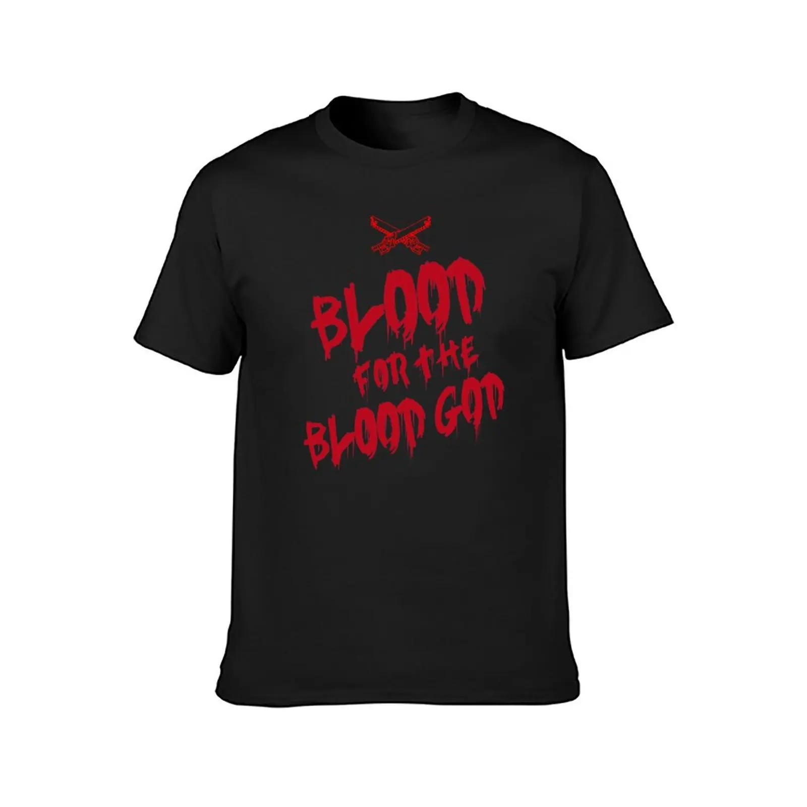 Khorne Chaos God Graffetti - Blood for the Blood God T-Shirt anime hippie clothes men workout shirt