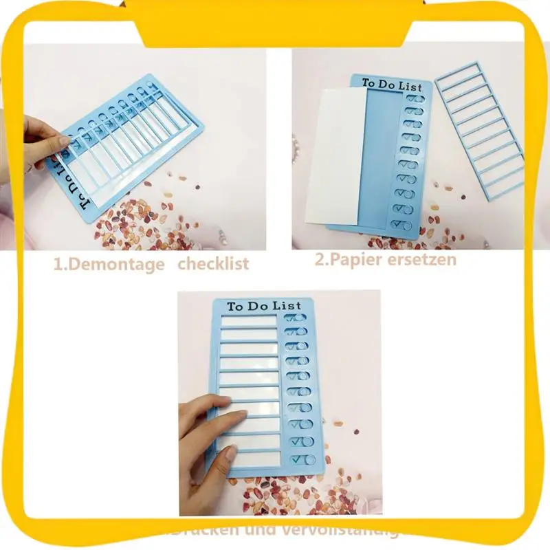 4Pcs Dry Erase Memo List Board Chore Chart RV List Board With 10 Dry Erase Paper