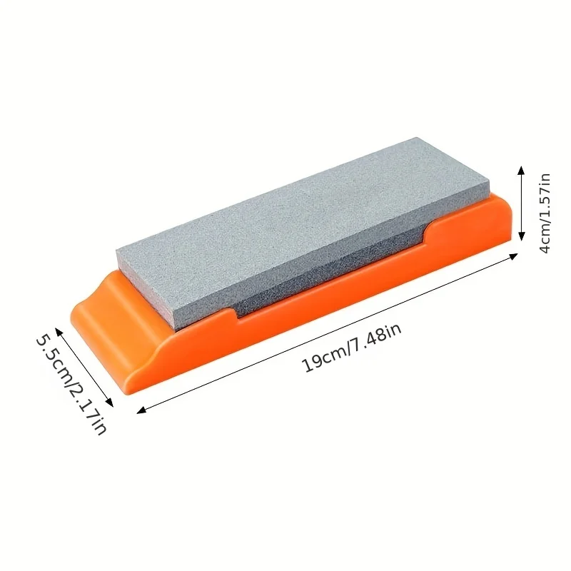 Duży dwustronny kamień do ostrzenia, domowa ostrzałka do noży, artefakt do ostrzenia w kuchni