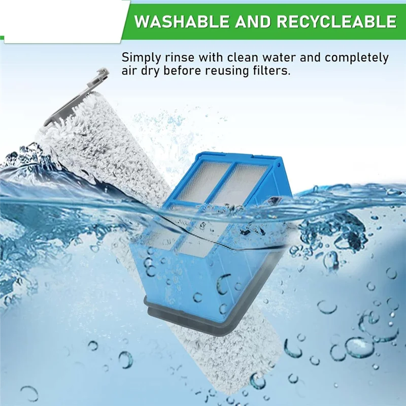 Brush Roller And Filter Replacement Compatible For Bissell 3882 3883 3967F 3970F Crosswave Omniforce Wet Dry Vacuum A62X