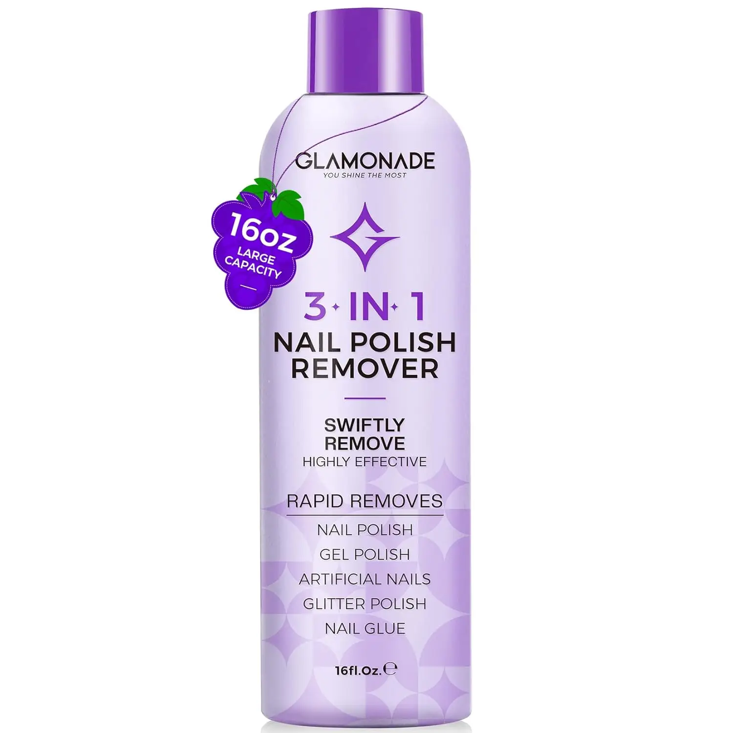 

Ацетон для снятия лака 16 унций с маслом виноградных косточек для удаления гель-лака и акрила дома и в салоне