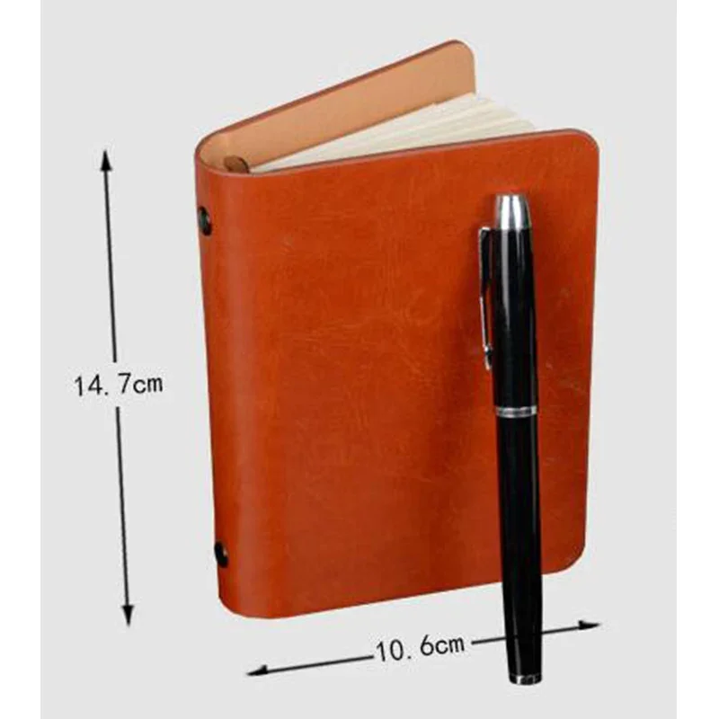 Mini A7 Notebook Cover Memo Pad Pocket Rings Planner Binder Loose Leaf Diary Travelers Notebooks and Journals Notebook PU Cover