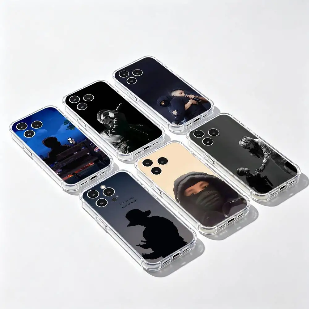 Funda Transparente IMD para Teléfono con Diseño del Rapper B-BENY JR, Compatible con iPhone 17, 16, 15, 14, 13, 12, 11 PRO MAX PLUS Mini, Cubierta Suave
