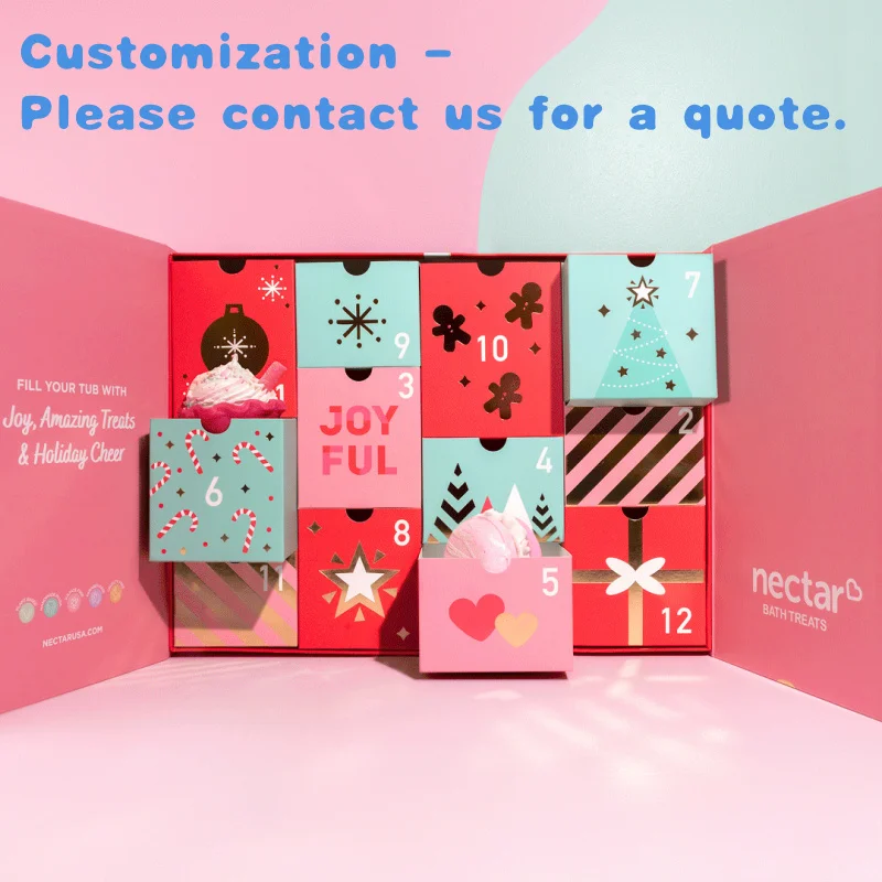 

custom.Packaging Countdown Empty Low Price Luxury Box Valentine's Day Calendar Advent Boxes