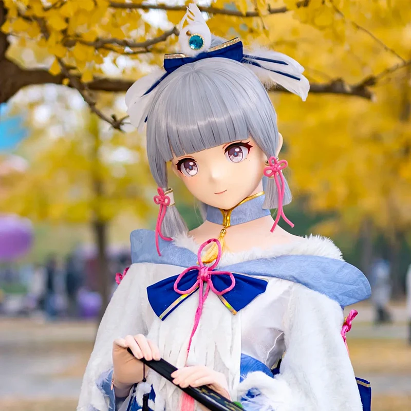 قفل عقال كامل مصنوع يدويًا حسب الطلب لشخصية اللعبة Kig Cosplay Kigurumi قناع الراتنج أقنعة Kigurumi أنيمي اليابانية