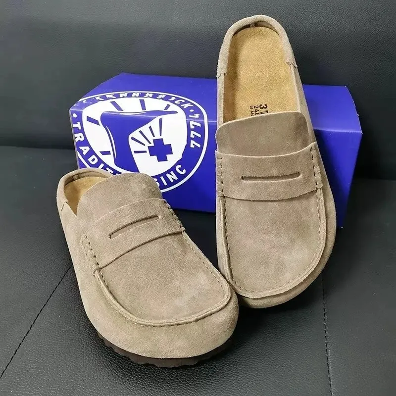 Unisex Retro-Wildleder-Loafer, vielseitige Freizeitschuhe, flach und atmungsaktiv mit weicher Sohle, geeignet für den Alltag.