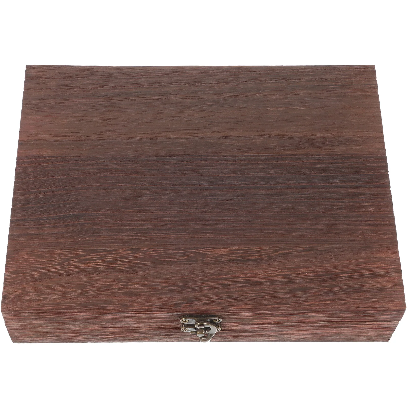 

1Pcs Flip Lid Wooden Storage Box Brown Jewelry Organizer Rustic Storage Case for Home Office Delicate Treasure Chest