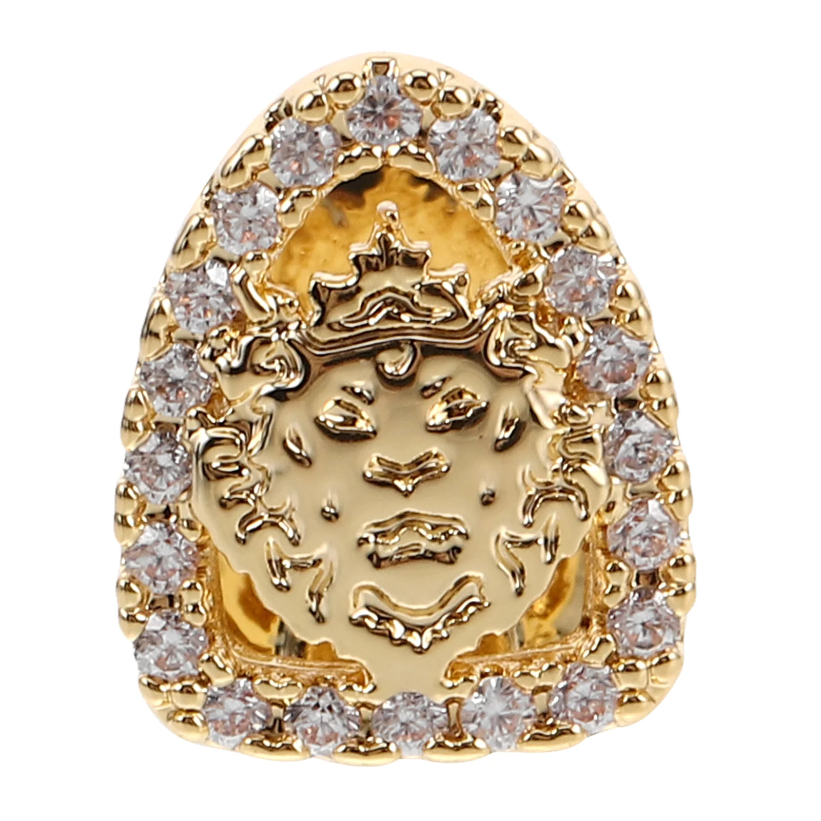 

1Set Single Tooth Cap Zinc Alloy Hip Hop Style Metal Teeth Grill Rapper Accessory Fake Grill Cosplay Props Decorative Teeth