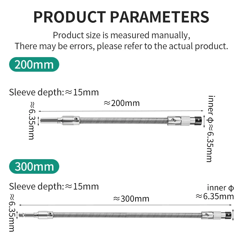 LUXIANZI Hexagonal Handle Metal Universal Flexible Shaft Power Tool Accessories Directional Screwdriver Connection Extension Rod