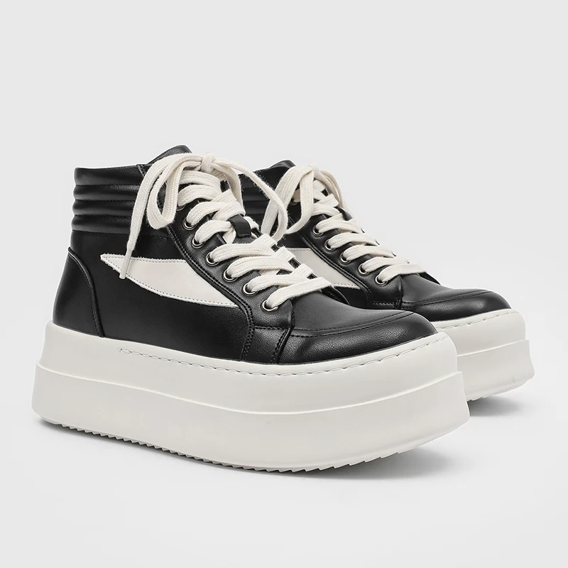 

New Men Casual Board Shoes Thick Sole Height Increasing Niche Design High-end Feel Breathable and Comfortable Fashionable Shoes