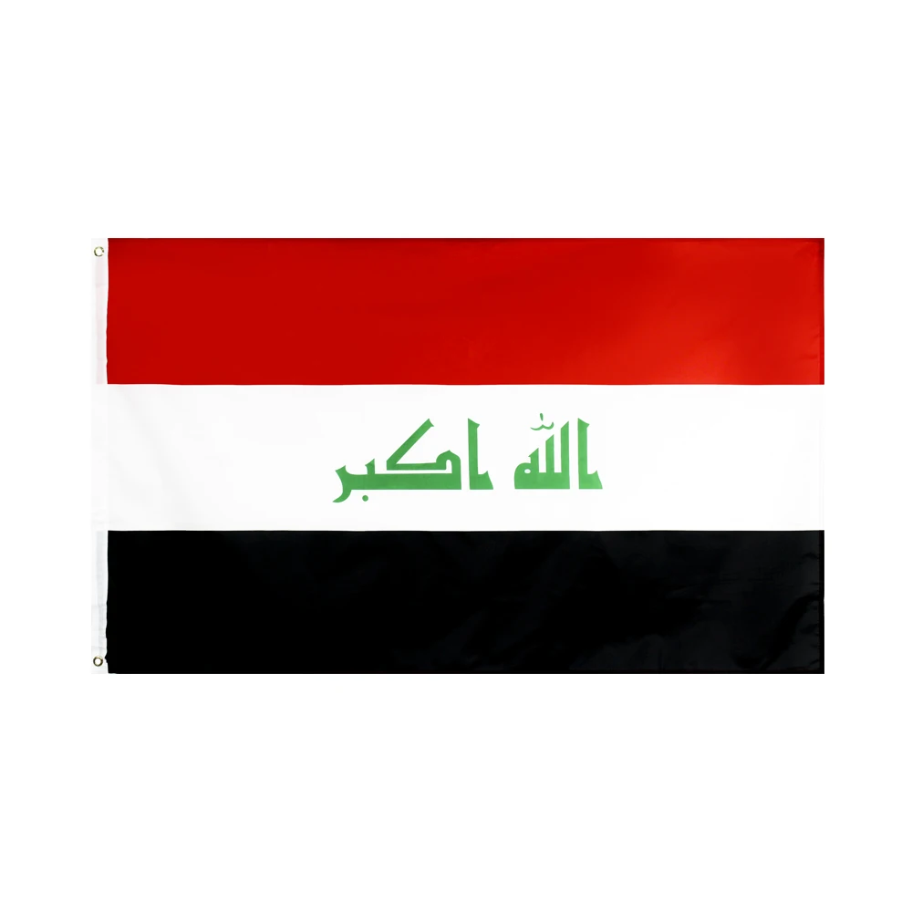 90x150 CM Iraq National Flag Decorative Activity Banner for Events And Celebrations