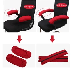 1 Pair Computer Chair Armrest Covers with Sponge Spandex Stretch Office Chair Armrest Covers Removable Seat Arm Rest Covering