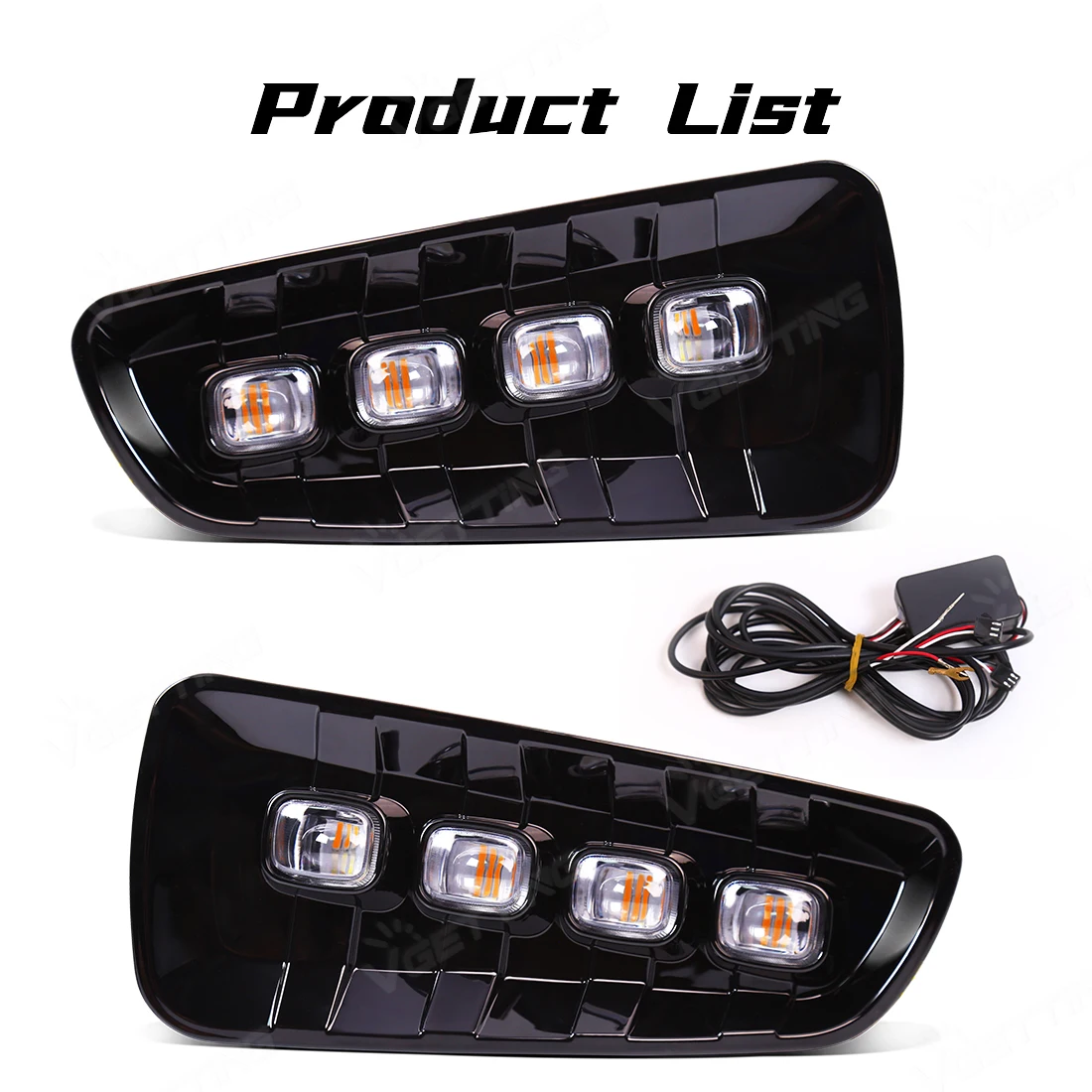 2-Color Car LED Daytime Running Light For Ford Raptor SVT F150 2010 2011 2012 2013 2014 LED DRL Dynamic Turn Signal Fog Lamp 12V