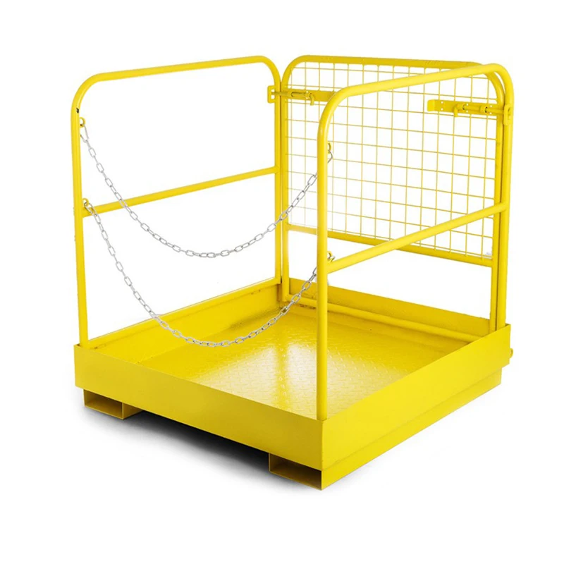 Forklift manned platform high-altitude outdoor maintenance platform with guardrail foldable forklift safety cage