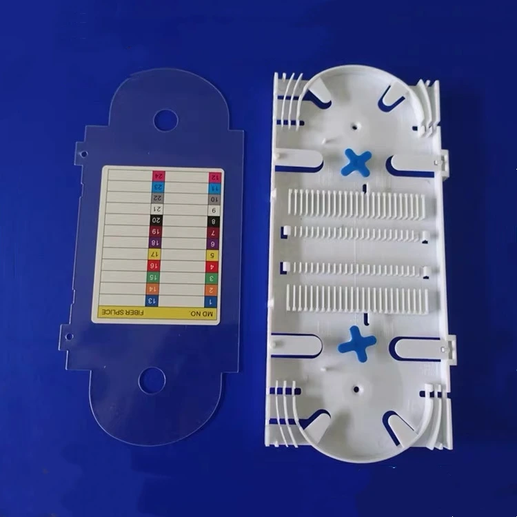 

24-core fiber optic splice tray 10pcs ABS new material extended length optical fibre plastic tray P-FIBER