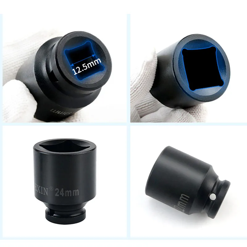 Imagem -05 - Chave de Impacto Quadrada do Soquete Cabeça do Motorista Adaptador 10 11 12 13 14 15 16 17 18 19 20 30 Milímetros 21 22 23 24 27 30 Milímetros