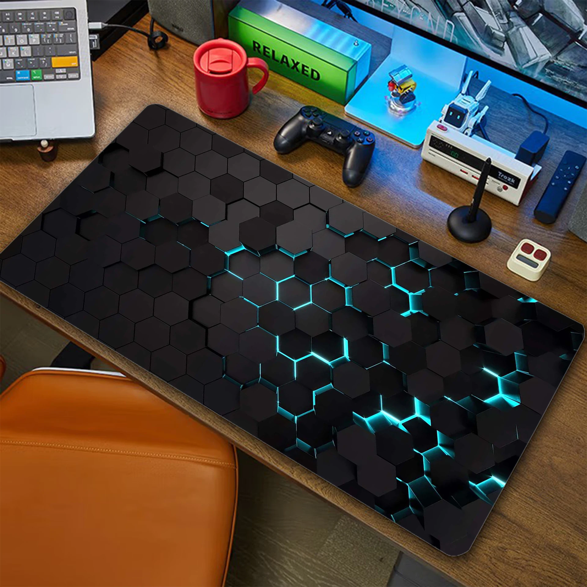 Geometrische Pc Game Muismat Hd Print Grote Muismat Xxl Gamer Muismat Antislip Kantoortafel Tapijt Gaming Matten 900X400Mm