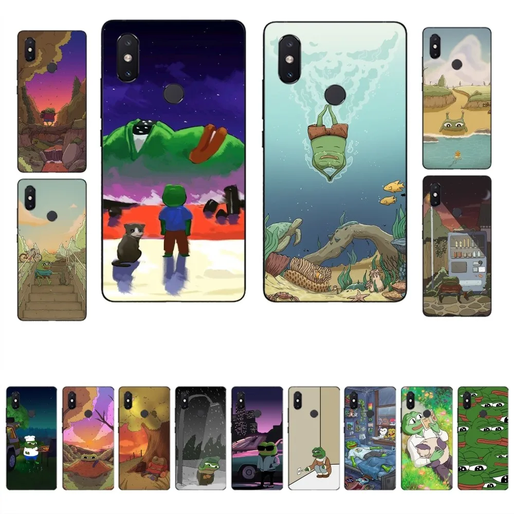 Sad Frog Phone Case For Xiaomi Mi 5X 8 9 10 11 12 lite pro 10T PocoX3pro PocoM3 Note 10 pro lite