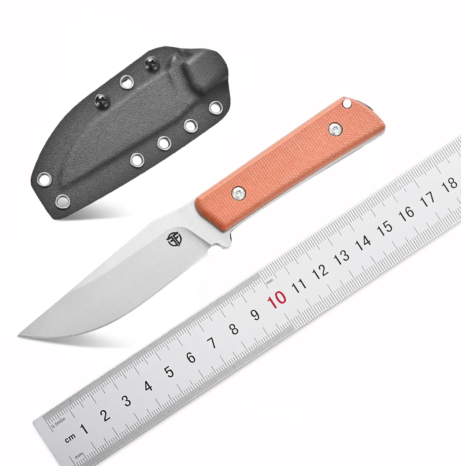 

FF104 Нож с фиксированным лезвием 14C28N, стальное лезвие с ручкой из микарты, прямой нож для кемпинга, охоты, рыбалки, работы