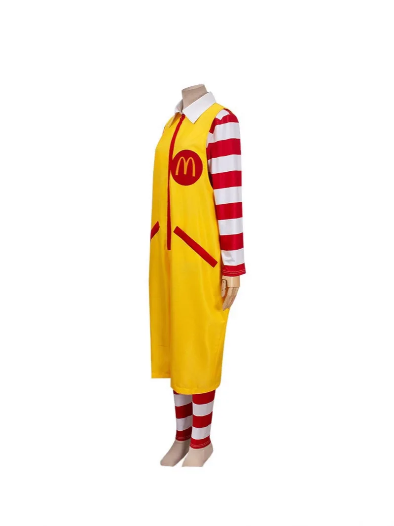 أزياء Oncle Clown التأثيرية أنيمي الوالدين والرضع مجموعات الوجبات السريعة المهرج الرقيق Vêtements pour Enfants Adulte Halloween Noël