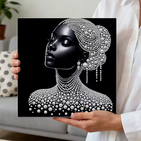 Elegant Lady Full 5D DIY Pearl Gem Art Diamond Painting Kits for Adults/Beginners Gift Idea Home Decor 11.81x11.81in