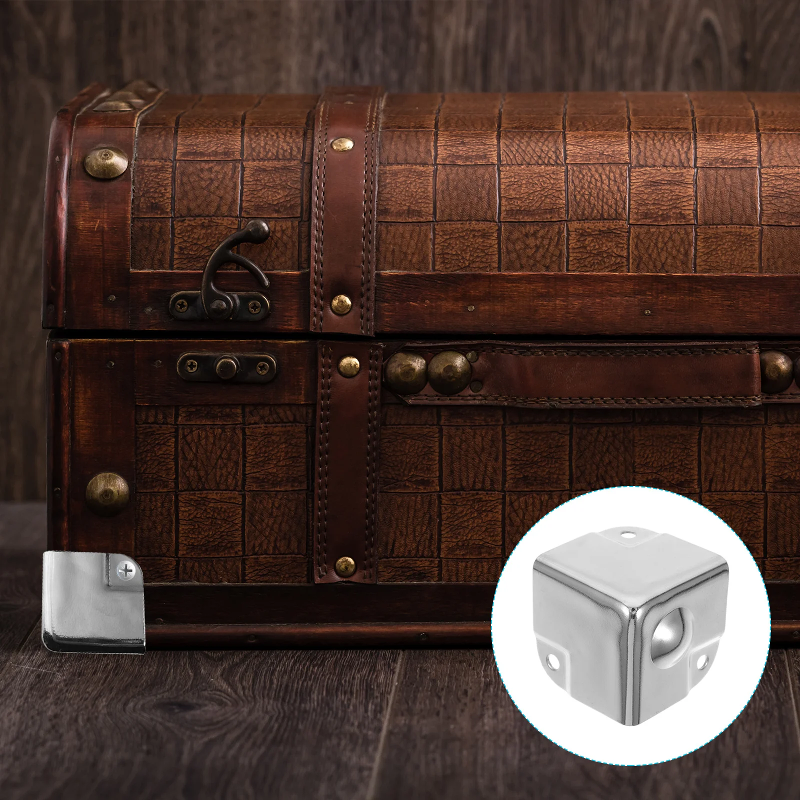 

10Pcs Robust Metal Corner Guards - Multi-Use Edge Protection for Furniture, Table Corners, Picture Frames and Wood Packaging