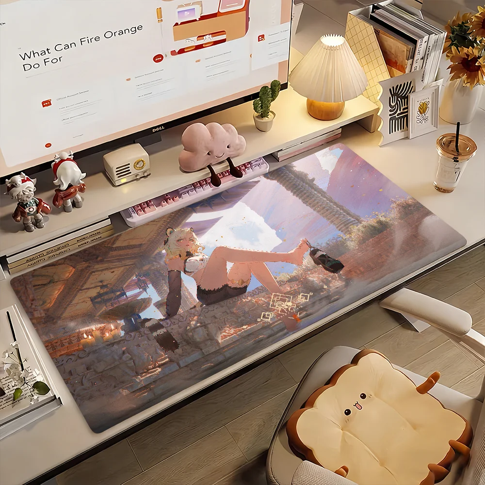 

Коврик для мыши Xilonen Genshin Impact, нескользящий, резиновый, для геймеров, балансирующий, для компьютера, декоративный, для стола, для ноутбука, офисный, большой